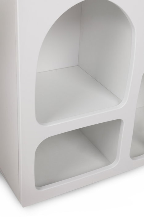 Hanah Home Consola Blanca Liva 120 - Mueble de Entrada o Salón Moderno, 120x74x37 cm